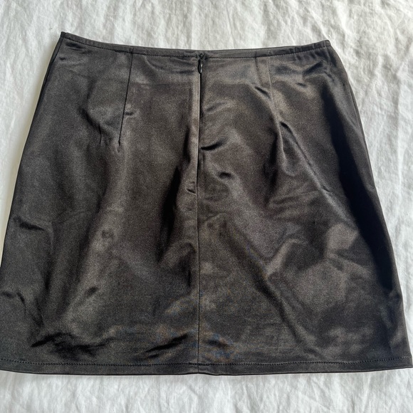 Black “satin” Mini Skirt - Picture 3 of 5